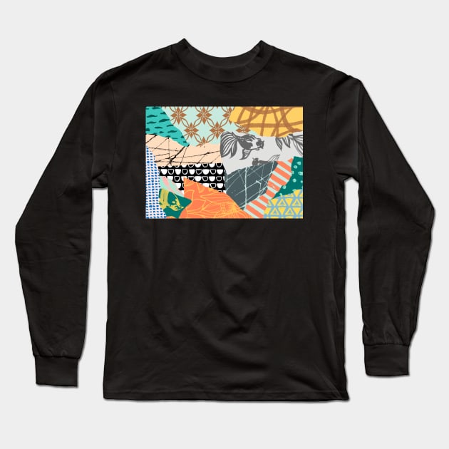 Fun Face Mask Pattern Long Sleeve T-Shirt by comecuba67